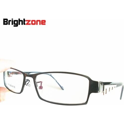 Brightzone Free Shipping New Arrival Stainless Steel Acetate Temple Metal Prescription Spectacles Eyeglasses Rx Glasses Frame