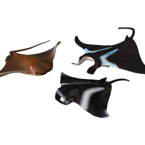 Marine Organism Kids Cognitive Toys Realistic Manta Ray Devil Ray Fish Models Underwater World Solid Figures Birthday Gifts
