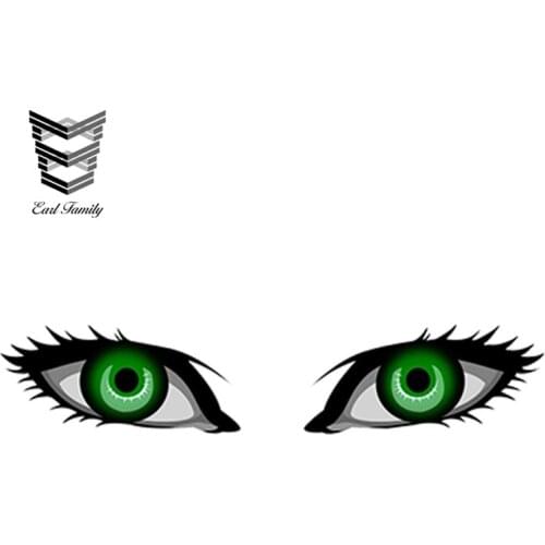 EARLFAMILY 13cm x 5.8cm Car Sticker Aufkleber Tuning Helmet Motorrad Auge Auto Katze Motorhaube R1 Funny Vinyl Decal