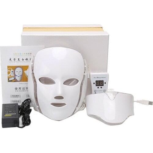 7 Colors Photon Therapy Led Facial Mask Skin Rejuvenation Tighten Acne Anti Wrinkle Korean Face Neck Beauty Spa Instrument