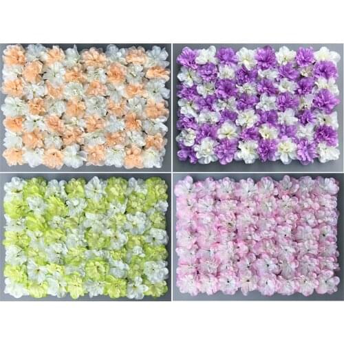 Dahlia Artificial Flower Wall Hanging Wedding Decoration Plant Rose Dahlia Hydrangea Wedding Photography Flower Plate 40x60cm