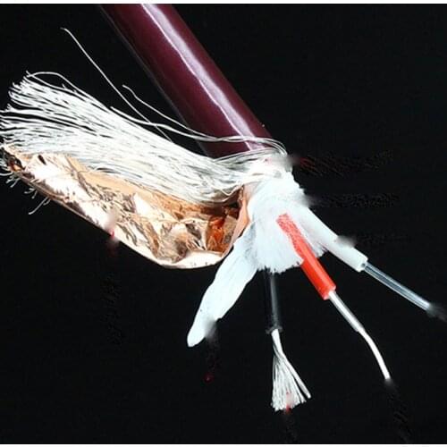 HIFI pure silver OCS + Silver plated 3 cores Speaker Amplifier power Audio Interconnector cable