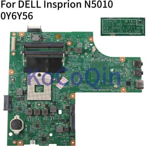 KoCoQin laptop Motherboard For DELL Insprion 15R N5010 CN-0Y6Y56 0Y6Y56 09909-1 48.4HH01.011 HM57 Mainboard
