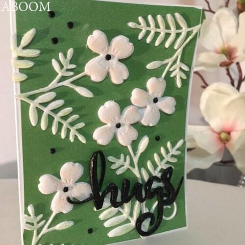 ABOOM Flower Leaf Branch Metal Carbon Steel Die Cut Dies Papercraft Scrapbooking Album Decoration Cutting Dies Embossing Stencil
