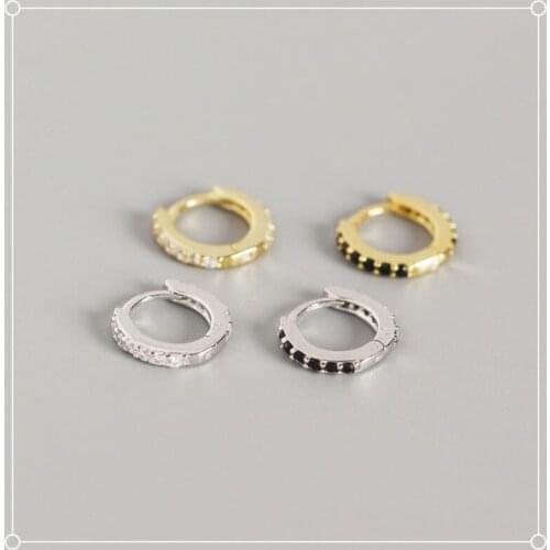 925 Sterling Silver Mini Hoop Earrings Round Ear Clips Gold Plated Small Stud Earrings for Women Tiny Cute Jewelry M4