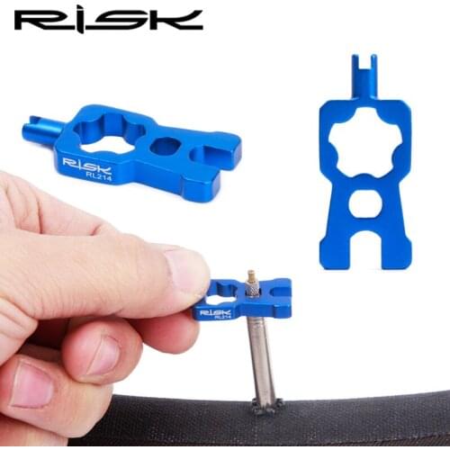 RISK Aluminum Multifunctional Mtb Tools Schrader / Presta Valve Core Bike Tools