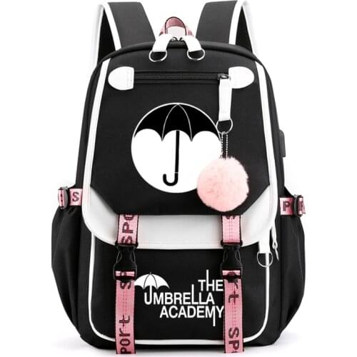 Umbrella Academy UT MALUM PLUVIA Backpack multifunction USB charging Schoolbag Anime Laptop Shoulders Bag Travel Bags Gift