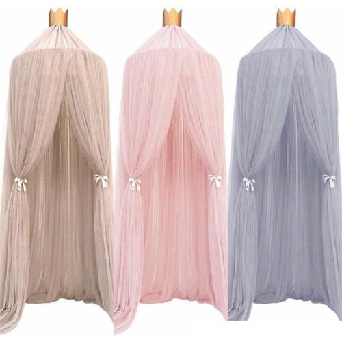 Mosquito Net with FREE Stars Hanging Tent Baby Bed Crib Canopy Tulle Curtains for Bedroom Play House Tent for Kids Room Decor