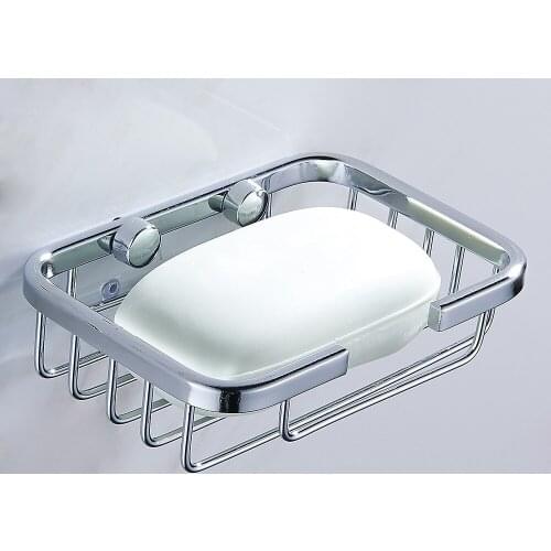 EVERSO 1pcs Stainless Steel Wall Mounted Shower Soap Holder Bathroom Storage Box Container Soap Dish Basket Tray Rack