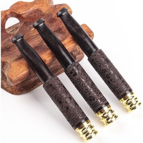 New 1pcs Ebony Wood Cigarette Hoder Pipes Popeye Portable Filter Smoking Pipe Herb Tobacco Pipe Narguile Smoke