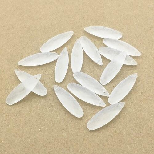 New Arrival! 34x11mm 360pcs Clear Frosted Oval Beads for Handmade Necklace/Earring DIY Parts,Jewelry Accessories Findings