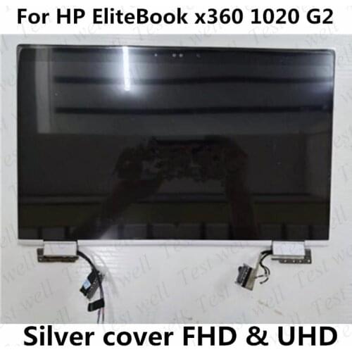 Original 12.5'' for HP EliteBook x360 1020 G2 LCD LED touch screen display FHD UHD glass digitizer assembly upper part of laptop