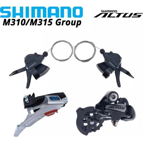 Shimano Altus M310 Derailleurs group contains SL-M315 FD-M310 RD-M310 3x7s 3x8s 21s 24s shifter levers Front Rear Derailleur
