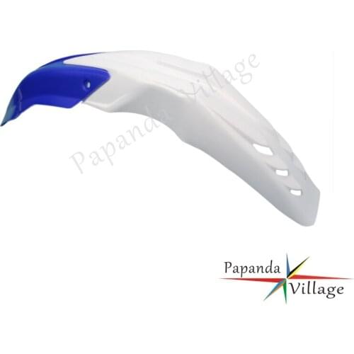 Papanda Motorbike White Blue Plastic Front Fender Mudguard Protection Cover Dirt Bike for Yamaha Suzuki Kawasaki Honda