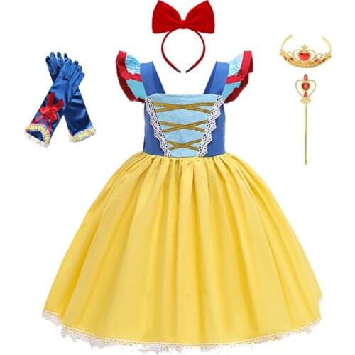 Girls Snow White Princess Dress Girl First Christmas Dress Cartoon Cosplay Costume For Kids Clothes Little Girl Children Clothes