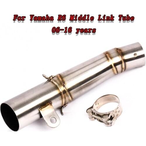 R6 Motorcycle exhaust middle pipe For YZF R6 mid pipe R6 link pipe stainless steel Exhaust link middle Pipes fit for 06-16 years