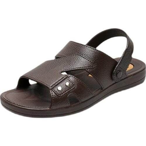 2021 Summer New Fashion Non-slip Slippers Male Outdoor Flat Slip on Soft Bottom Sandals Men Comfortable Sandy Beach Men Sandals