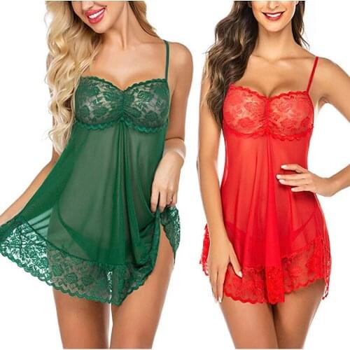 Sexy Nightdress Lace Underwear Suspender Gauze Nightgown Negligee Sleepwear Lingerie Set XL