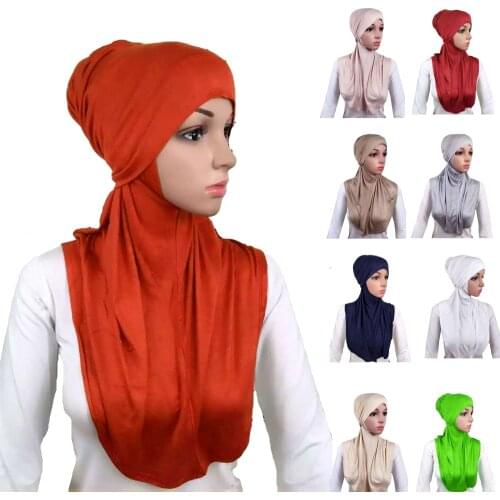 2pcs Amira Hijab Bone Bonnet Muslim Women Underscarf Head Wrap Shawl Islamic Prayer Scarf Inner Cap Turban Arab Headscarf Covers