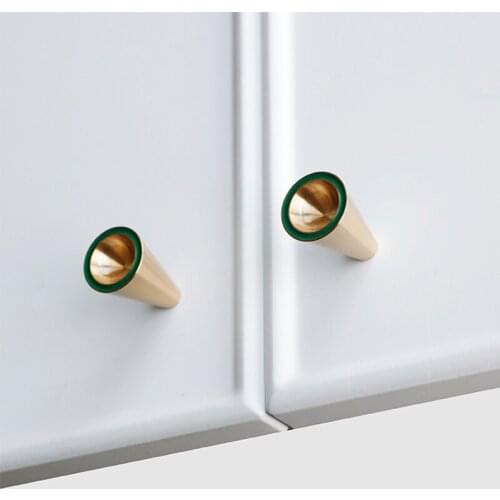 Nordic Solid Brass Dresser Knobs Drawer Pulls Cabinet Door Colorful Handle Kitchen Hardware Pull Wall Decor Hooks