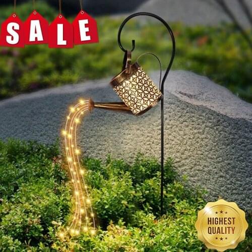 Solar LED Garden Lawn Lamp Creative Watering Can Sprinkles Star Type Shower Art Light Decoration Outdoor Gardening Lawn Lamps
