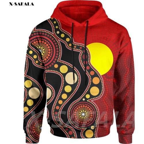 Lives Matter Flag Circle Dot Aboriginal Printed Hoodie Man Female Zipper Pullover Sweatshirt Hooded Jersey Streetwear Tracksuit