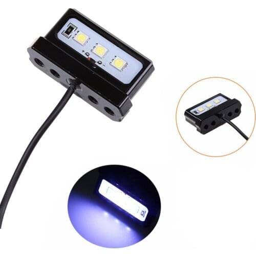 Universal Motorcycle License Plate Light Mini 12V LED CNC Aluminum Alloy Tail Light For Motorbike Accessories