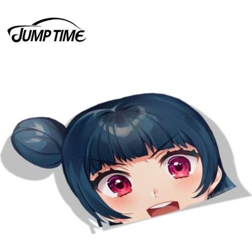 Jump Time 13cm x 9.9cm Funny Love Live Tsushima Yoshiko Anime Decal Personality Car Styling Car Sticker Vinyl Graphic Waterproof