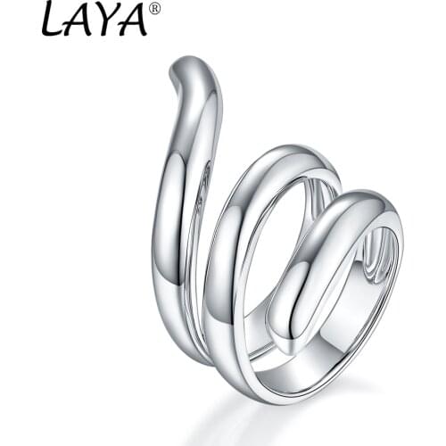 925 Sterling Silver Fashion New Style Multi-Line Snake Retro Ring Womens Party Luxury Classic Jewelry Gift