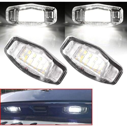 1 Pair Xenon White LED License Plate Light for Acura MDX RDX Honda Accord Civic 34100S84A01 34100S0A013 Car Accessories