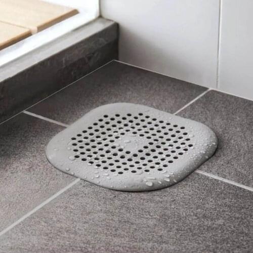 1pcs Shower Drain Covers Silicone Tube Drain Hair Catcher Stopper With Sucker Bathroom Filter Trap