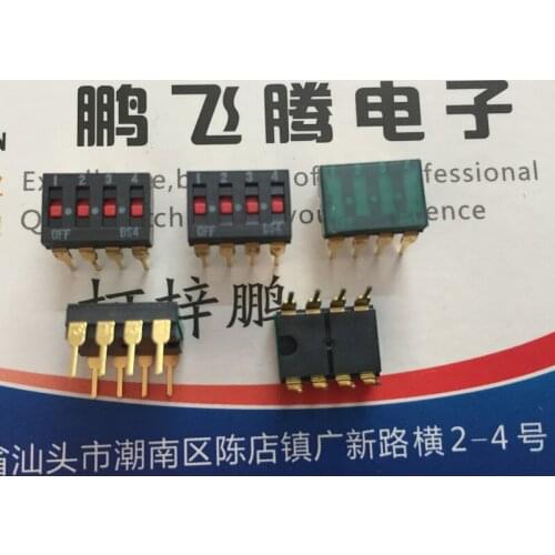 1PCS Original American BI dial code switch BSS4 4-bit key type flat dial coding switch patch 2.54mm spacing