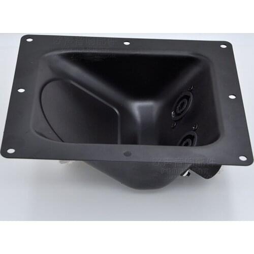 10pcs/lot Iron stage speaker junction box connector with dual 4-core ohm socket 108*135mm brand new