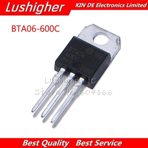 10PCS BTA06-600C TO-220 BTA06-600 TO220 BTA06 600C IC New Original