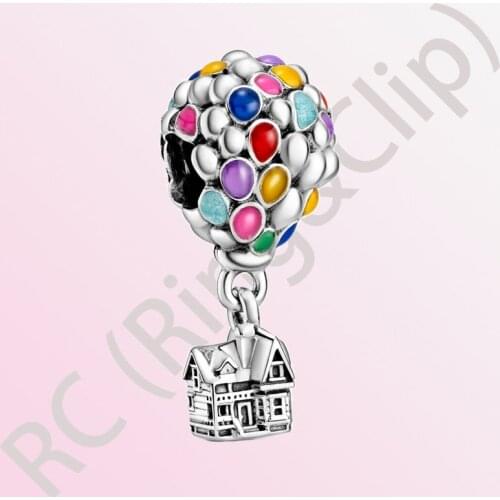 2020 Hot sale 925 Sterling Silver Beads hot air Colorful Balloon Charms fit Original Pandora Bracelets Women DIY Jewelry