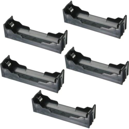 5pcs Black DIY ABS Storage Box Holder Case For Li-ion 18650 3.7V Battery 2 Pins