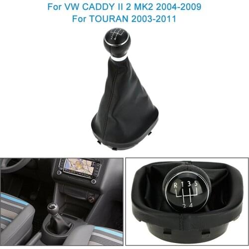 5 Speed Gear Shift Knob Gearstick Gaiter Boot Replacement Kit for VW CADDY II 2 MK2 2004-2009 TOURAN 2003-2011