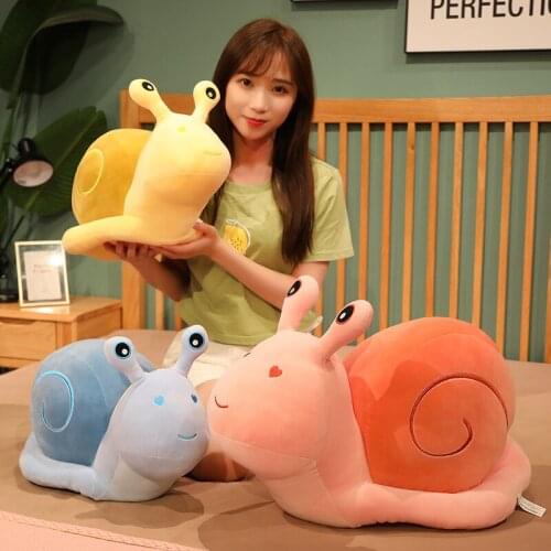 60cm Cartoon 3D Cute Snail Plush Toy Stuffed Animal Toys Cool 3 Colors Snail pillow For Kid Birthday Gift Home Decor