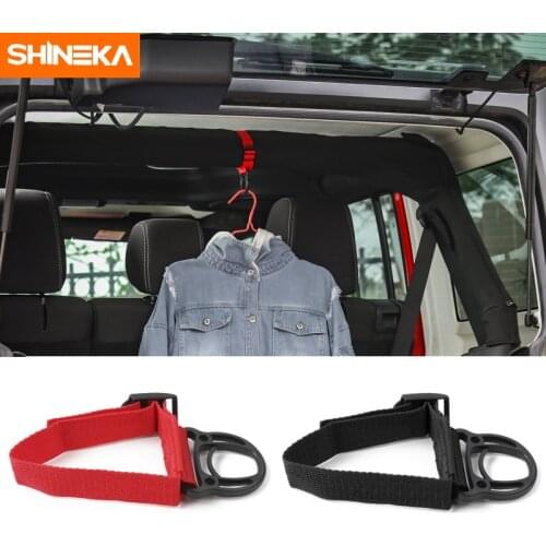 SHINEKA Car Styling Coat Hook Hallstand Clothes Trees Rack Clothing Hat coat stand For Jeep Wrangler TJ JK JL Car Accessories