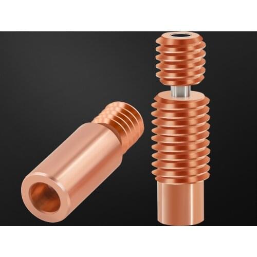All-Metal NF V6-Crazy Heat Break Copper & Stainless Steel 3D Printer Nozzle Throat For 1.75mm E3D V6 HOTEND Heater Block