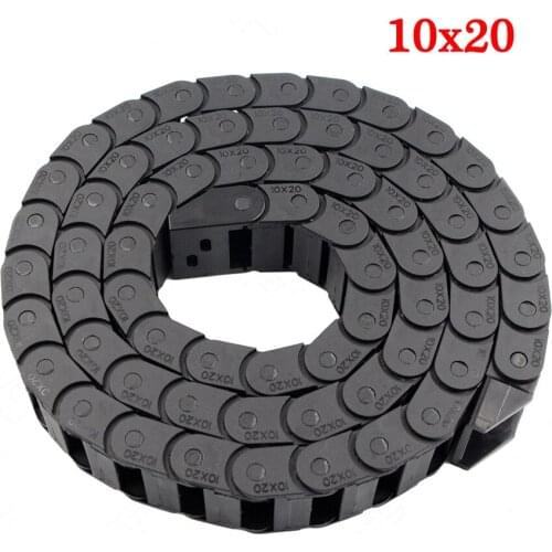 10x20mm Transmission Chains L 1M Plastic Towline Transmission Drag Chain Machine L1000mm for CNC Router Machine Tools 10*20mm