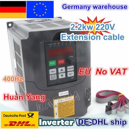 DE free VAT 2.2KW Variable Frequency Drive VFD Inverter 3HP 220V / 380V VSD CNC speed control Spindle Engraving Milling Machine