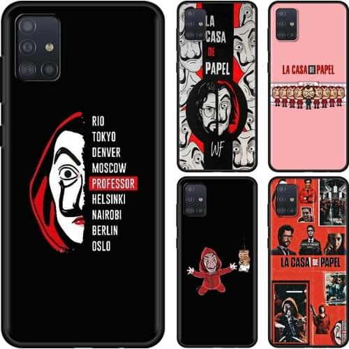 Spain Money Heist House Paper Case for Samsung Galaxy A51 A71 A21s A12 A31 A41 A32 A02s A11 A72 A52 A42 5G A01 A91 A21 EU Cover
