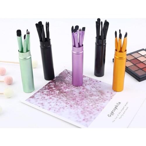 Cylinder eye shadow makeup brush, small brush, 5 eye brush, makeup brush, beauty dressing tool