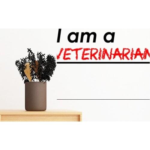Quote I Am A Veterinarian Removable Wall Sticker Art Decals Mural DIY Wallpaper for Room Decal