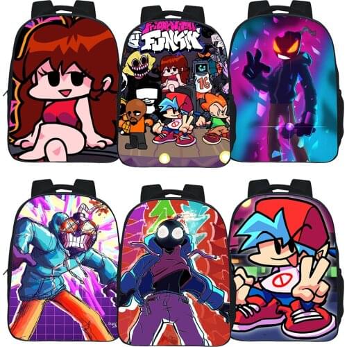12 Inch Game Friday Night Funkin Backpack Kids Boys Girls Bags Children School Bags Daily Bags Student College Rucksack Mochila