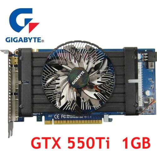 GIGABYTE Original Graphics Card GTX 550Ti 1GB 192Bit GDDR5 Video Cards for nVIDIA Geforce GTX550 Ti mini-HDMI DVI Used