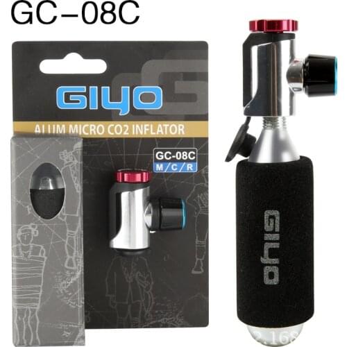 GIYO small valve Co2 pump valve head bicycle fast inflatable bottle valve FV / AV universal bicycle inner tube Co2 valve