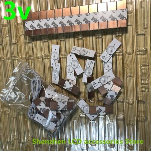 50Pieces/lot 15 17 19 22 24 inch 27 inch modified LED Kit LCD TV 3V 6V monitor LED backlight repair using lamp beads 100%NEW