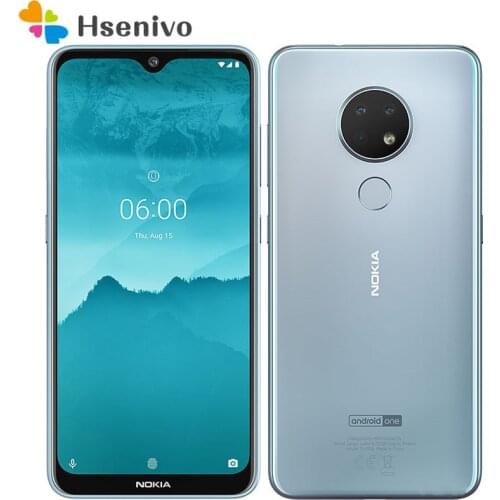 Nokia 6.2 Refurbished-Original Unlocked Qualcomm636 single SIM 6.3inch 4GB+64GB/128GB 16.0MP+8MP+5MP 3 Rear Camera Fingerprint